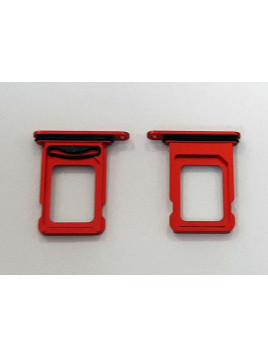 Soporte o bandeja dual sim roja para IPhone 13 calidad premium