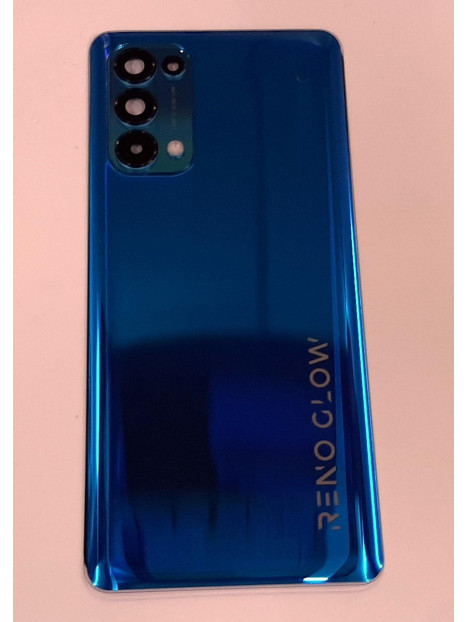 Tapa trasera o tapa bateria azul para Oppo Find X3 Neo 5G mas cubierta camara