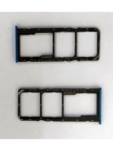 Soporte o bandeja sim azul oscuro para Realme c3 calidad premium