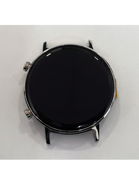 Pantalla lcd para Huawei Watch GT2 42mm mas tactil negro mas marco plata calidad premium