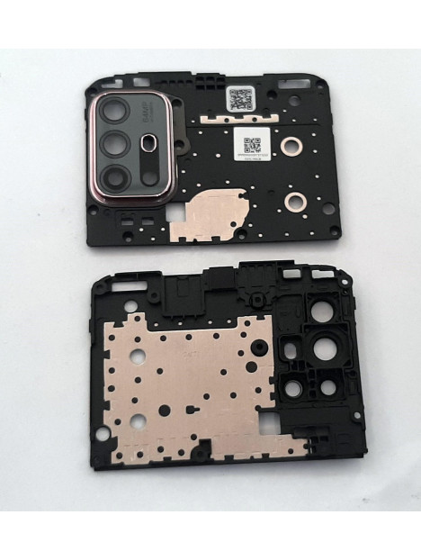Carcasa trasera sujecion para Motorola Moto G30 mas cubierta camara rosa calidad premium