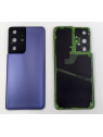 Tapa trasera o tapa bateria purpura para Samsung Galaxy S21 Ultra SM-G998 mas cubierta camara