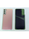 Tapa trasera o tapa bateria plata para Samsung Galaxy S21 Plus 5G SM-G996 mas cubierta camara