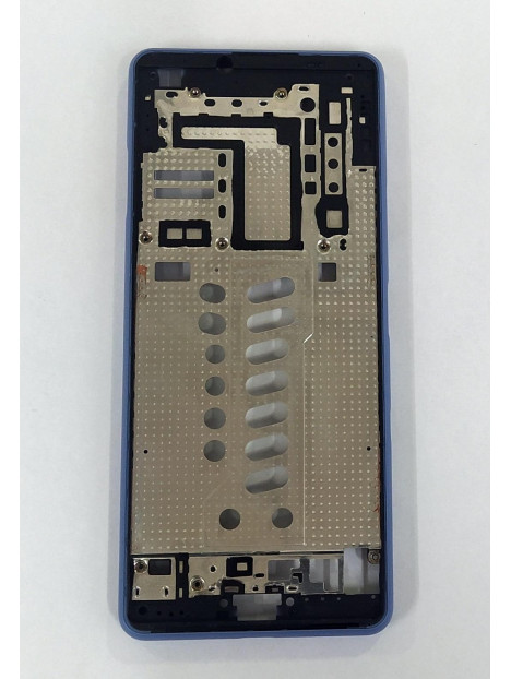 Carcasa central o marco azul para Sony Xperia 10 III calidad premium