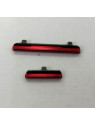 Set 2 botones rojos para Samsung Galaxy S20 S20 5G SM-G980F SMG980 G980F SM-G981F SMG981 G981F calidad premium