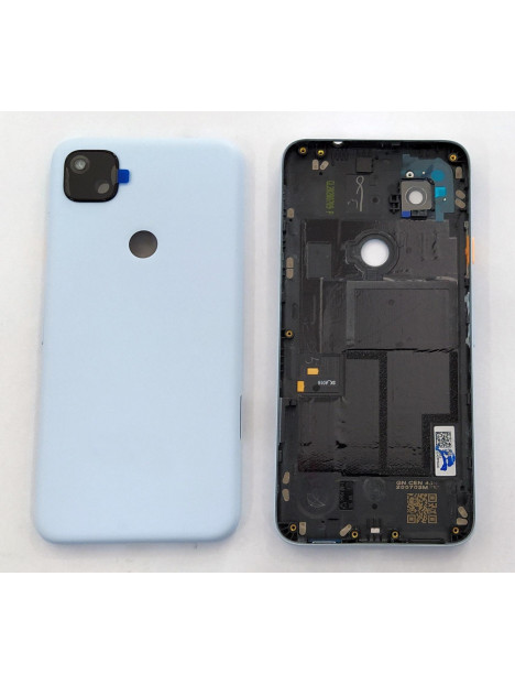 Tapa trasera o tapa bateria azul para Google Pixel 4A 5G mas cubierta camara