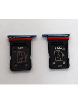 Soporte o bandeja dual sim azul para Oppo Find X3 Pro 5G calidad premium