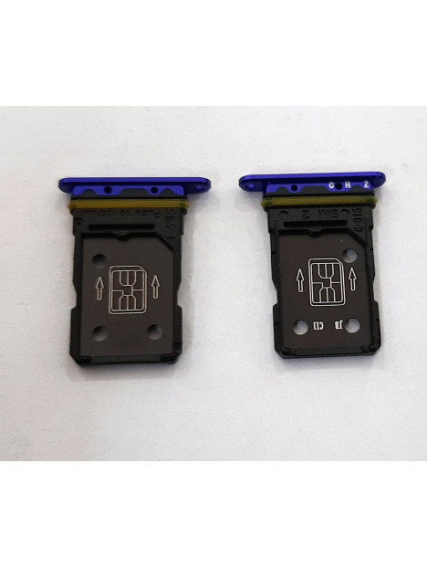 Soporte o bandeja dual sim azul para Oppo Reno 3 Pro calidad premium