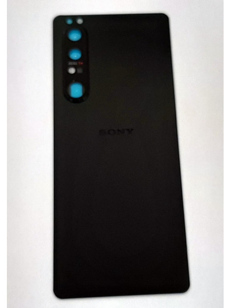 Tapa trasera o tapa bateria negra para Sony Xperia 1 III  mas cubierta camara