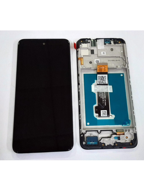 Pantalla lcd para Motorola Moto E30 E40 mas tactil negro mas marco negro Service Pack