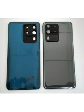 Tapa trasera o tapa bateria plata para Samsung galaxy s20 ultra mas cubierta camara