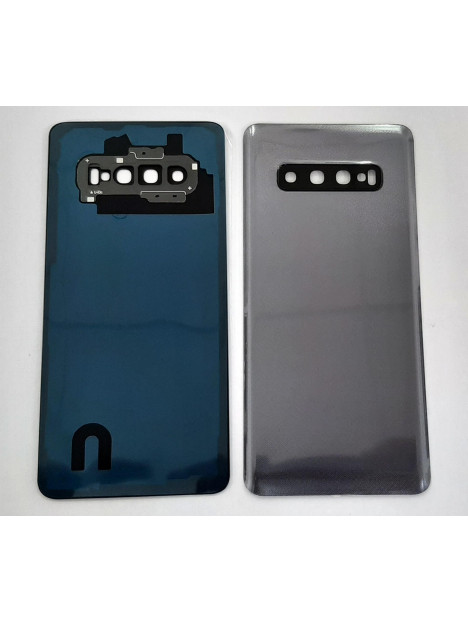 Tapa trasera o tapa bateria gris mas cubierta camara para Samsung Galaxy S10 Plus G975F SM-G975F