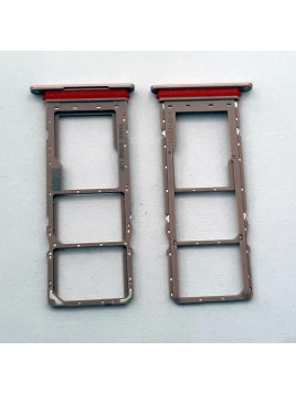 Soporte o bandeja dual sim rosa para Motorola Moto E40 calidad premium