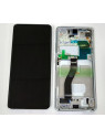 Pantalla para Samsung SM-G998B Galaxy S21 Ultra GH82-26035B mas táctil negro mas marco plata  Service Pack Premium