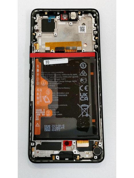 Pantalla LCD 02354GLV para Huawei honor 50 5G mas tactil negro mas marco negro service pack