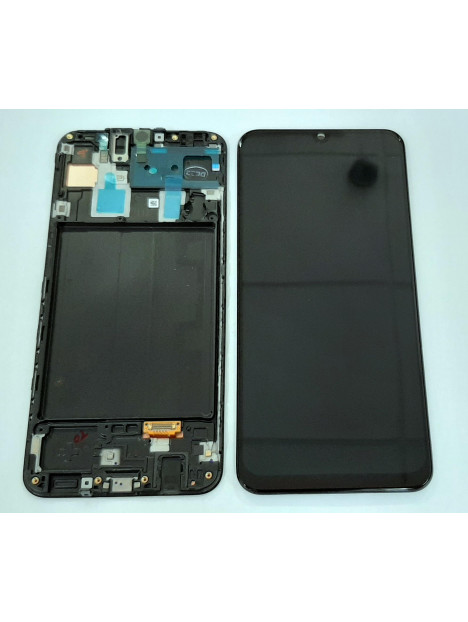 Pantalla lcd para Samsung Galaxy A30 GH82-19202A SM-A305F SM-A305D mas tactil negro mas marco negro Service Pack
