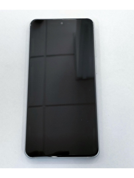 Pantalla lcd para Samsung Galaxy S21 FE SM-G990B GH82-26414B mas tactil negro mas marco plata Service Pack