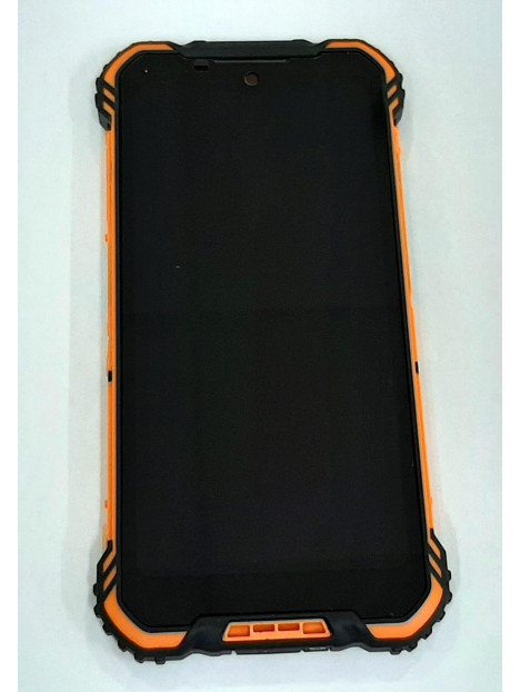 Pantalla lcd para Doogee S58 Pro mas tactil negro mas marco naranja calidad premium