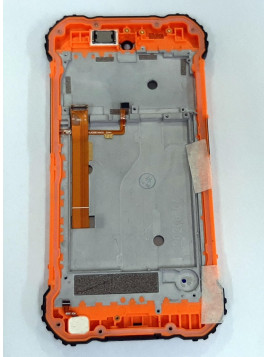 Pantalla lcd para Doogee S58 Pro mas tactil negro mas marco naranja calidad premium