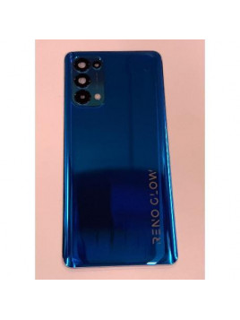 Tapa trasera o tapa bateria azul para Oppo Reno 5 5G mas cubierta camara