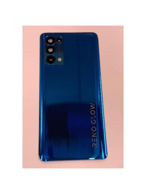 Tapa trasera o tapa bateria azul para Oppo Reno 5 5G mas cubierta camara