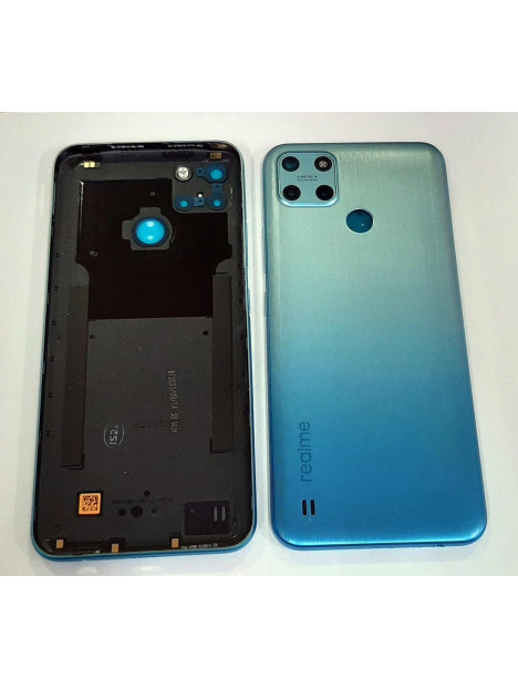 Tapa trasera o tapa bateria azul para Realme C25 RMX3191 RMX3193 code 4909037 Service Pack