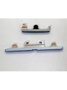 Set 2 botones azules para Oppo Reno 4 Pro 5G calidad premium