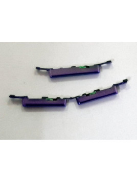 Set 2 botones purpura para Oppo A9 2020 CPH194 calidad premium