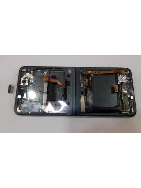 Pantalla lcd para Samsung Galaxy Z Flip 3 5G F711 GH82-27243C mas tactil negro mas marco verde Service Pack