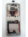 Pantalla lcd para Samsung Galaxy Z Flip 3 5G F711 GH82-27243B mas tactil negro mas marco crema Service Pack