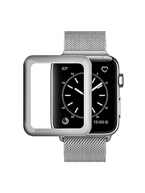 Apple Watch 40MM serie 4 protector cristal templado plata curvo