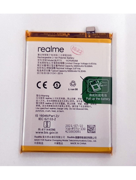 Bateria BLP771_1 para Realme C25Y 5000mAh Service Pack