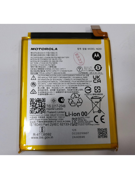 Bateria NG50 5000mAh para Motorola Moto G71 5G SB18D17151 Service Pack