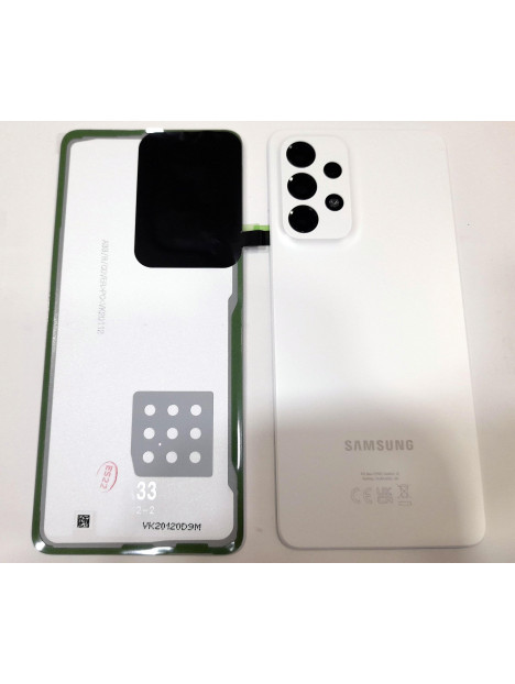 Tapa trasera o tapa bateria blanca para Samsung Galaxy A33 5G SM-A336 GH82-28042B Service Pack
