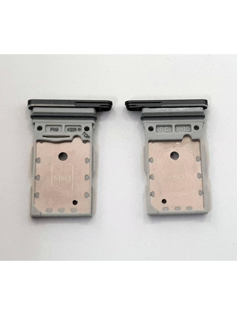 Soporte o bandeja dual sim negra para Samsung Galaxy S22 Ultra s908 calidad premium