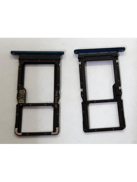 Soporte o bandeja sim azul para Motorola Moto One Fusion Plus calidad premium