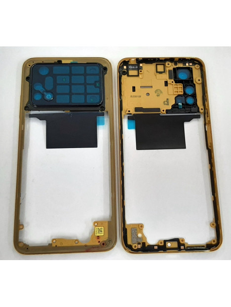 Carcasa central o marco dorado para Xiaomi Poco X4 Pro 5g calidad premium