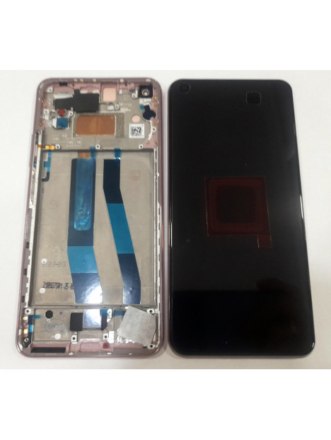 Pantalla lcd para Xiaomi 11 Lite 5G NE 5600060K9D00 mas táctil negro mas marco rosa service pack premium