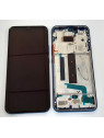 Pantalla oled para Xiaomi Mi 10 Lite 5G mas tactil negro mas marco azul compatible