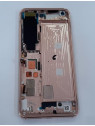 Pantalla lcd para Xiaomi Mi 10 5G Xiaomi Mi 10 Pro 5G 56000500J100 mas tactil negro mas marco rosa Service Pack