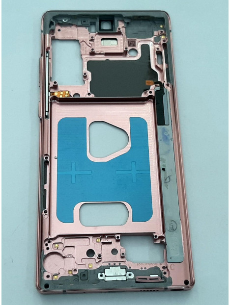 Carcasa central o marco rosa para Samsung Galaxy Note 20 SM-N980F Note 20 5G calidad premium