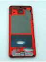 Carcasa central o marco rojo para Samsung Galaxy S20 S20 5G SM-G980F SMG980 G980F SM-G981F SMG981 G981F calidad pr