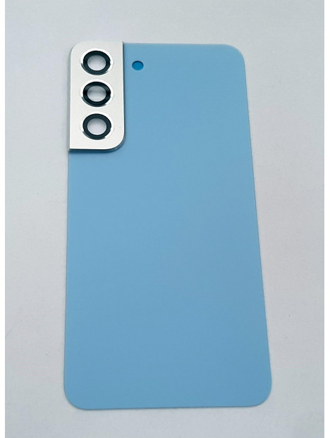 Tapa trasera o tapa bateria azul para Samsung Galaxy S22 SM-S901 mas cubierta camara