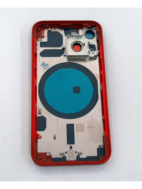 Carcasa central mas tapa trasera roja para IPhone 13 Mini