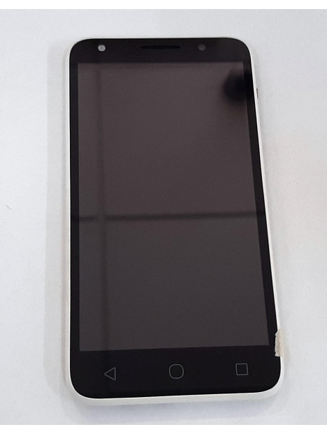 Pantalla lcd para Alcatel Vodafone Smart Turbo 7 VFD500 mas tactil negro mas marco blanco calidad premium