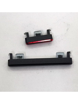 Set 2 botones negro rojo para Asus Rog Phone 5 ZS673KS calidad premium