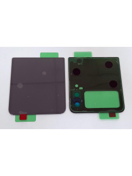 Set 2 tapa trasera o tapa bateria verde para Samsung Galaxy Z Flip 3 5G F711 CSL mas cubierta camara