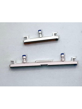 Set 2 botones dorados para Oppo Find X3 Pro CPH2173 calidad premium