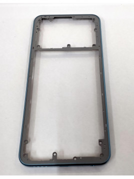 Carcasa central o marco azul para Vivo Y33S V2109 calidad premium