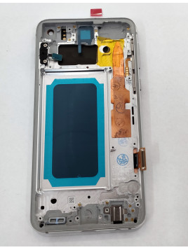 Pantalla lcd para Samsung Galaxy S10e G970F mas tactil negro mas marco plata Calidad Premium